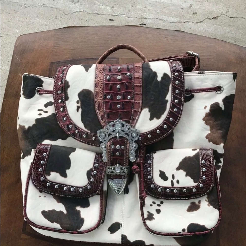Beautiful cowgirl design backpack purse NICE